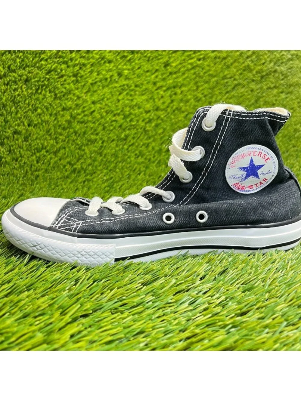 Converse Chuck Taylor All Star Hi Boys Size 2.5Y Black Athletic Shoes Sneakers